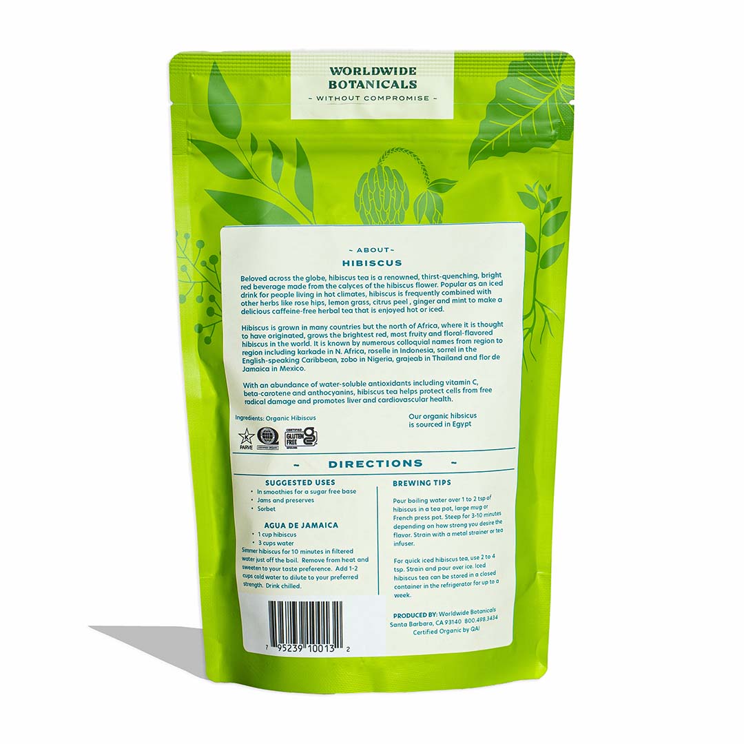Organic Hibiscus Loose Leaf Tea 8 Ounce